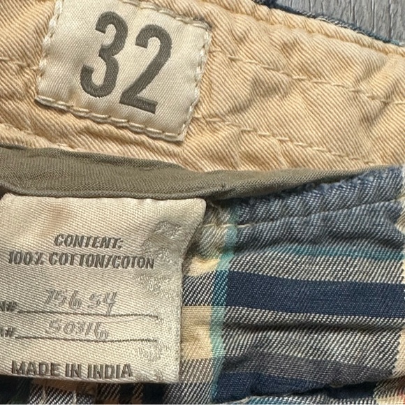 Abercrombie & Fitch Shorts Mens 32 Plaid Multicolor Cotton Casual Chino - Picture 4 of 9